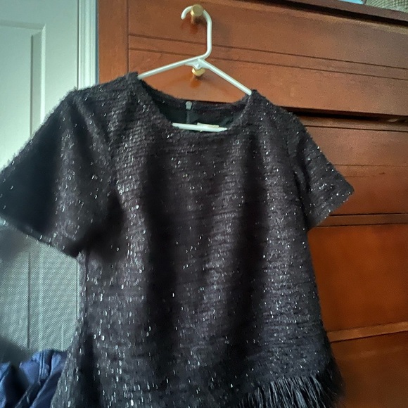 Tweed & ostrich textured dress top - Picture 1 of 2